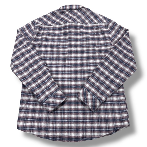 NWT Rails Forrest Flannel Shirt Mens Medium Dusk Berry Grey Plaid‎ Cotton - $158 - Picture 3 of 12